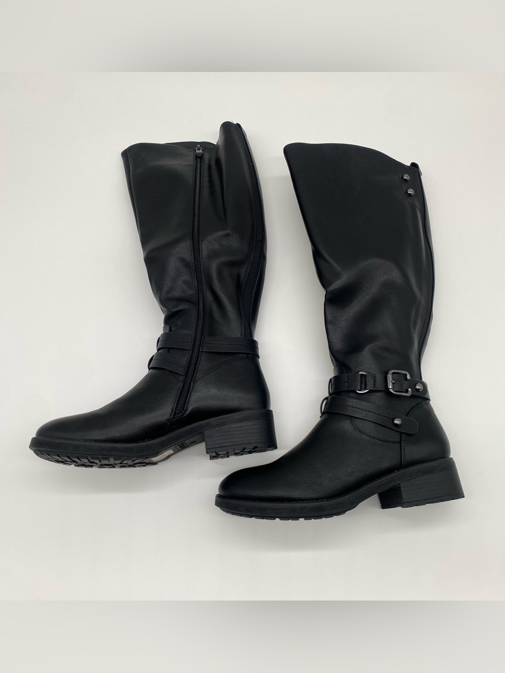 Women’s Black Knee High Riding Boots Size 8.5 New